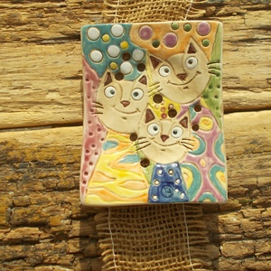 3 macsek :), Otthon & Életmód, Fürdőszoba, Szappantartó, Kerámia, MESKA