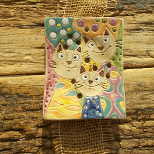 3 macsek :) - otthon & életmód - fürdőszoba - szappantartó - Meska.hu