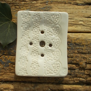 Fehér szappantartó - otthon & életmód - fürdőszoba - szappantartó - Meska.hu