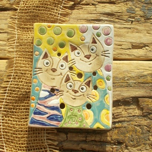 3 macsek :), Otthon & Életmód, Fürdőszoba, Szappantartó, Kerámia, MESKA