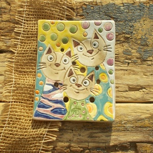 3 macsek :) - otthon & életmód - fürdőszoba - szappantartó - Meska.hu