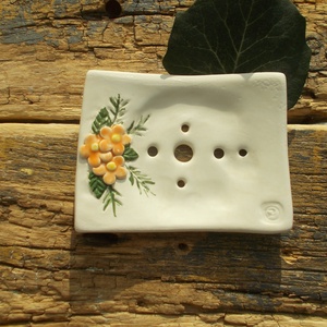 Fehér szappantartó, Otthon & Életmód, Fürdőszoba, Szappantartó, Kerámia, MESKA