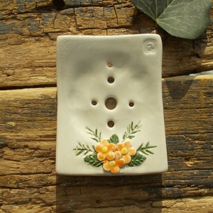 Fehér szappantartó - otthon & életmód - fürdőszoba - szappantartó - Meska.hu