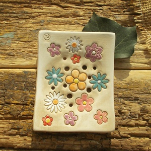 Virágos   szappantartó, Otthon & Életmód, Fürdőszoba, Szappantartó, Kerámia, MESKA