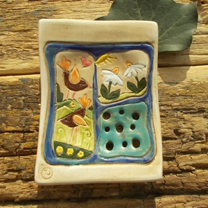 Vidám  szappantartó, Otthon & Életmód, Fürdőszoba, Szappantartó, Kerámia, MESKA