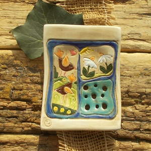 Vidám  szappantartó - otthon & életmód - fürdőszoba - szappantartó - Meska.hu