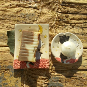 2 macsek :) - otthon & életmód - fürdőszoba - szappantartó - Meska.hu