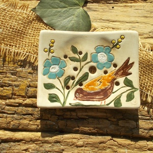 Madárkás szappantartó, Otthon & Életmód, Fürdőszoba, Szappantartó, Kerámia, MESKA