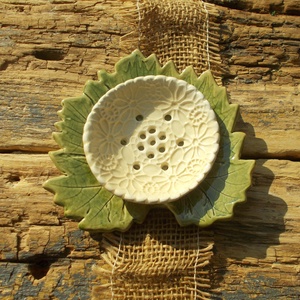 Kétrészes szappantartó, Otthon & Életmód, Fürdőszoba, Szappantartó, Kerámia, MESKA