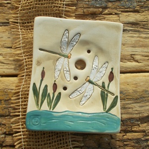 Szitakötők - otthon & életmód - fürdőszoba - szappantartó - Meska.hu