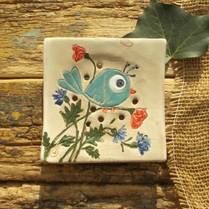 Madárka - otthon & életmód - fürdőszoba - szappantartó - Meska.hu