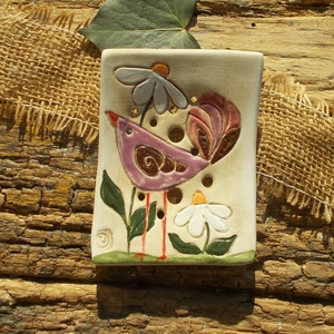 Madárkás szappantartó, Otthon & Életmód, Fürdőszoba, Szappantartó, Kerámia, MESKA