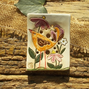 Madárkás szappantartó, Otthon & Életmód, Fürdőszoba, Szappantartó, Kerámia, MESKA