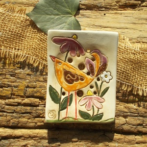 Madárkás szappantartó - otthon & életmód - fürdőszoba - szappantartó - Meska.hu