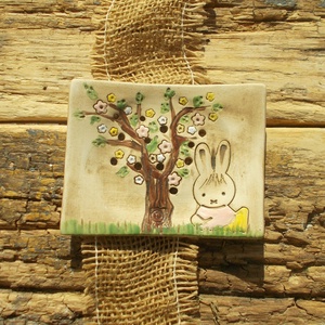 Nyuszis szappantartó - otthon & életmód - fürdőszoba - szappantartó - Meska.hu