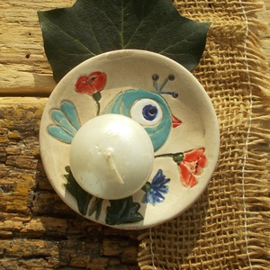 Madárkás  mécsestartó - otthon & életmód - gyertya, illat, aroma - mécses és mécsestartó - Meska.hu