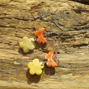 Pillangós fülbevaló - ékszer - fülbevaló - lógó fülbevaló - Meska.hu