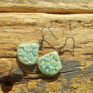 Antikolt türkiz fülbevaló - ékszer - fülbevaló - lógó fülbevaló - Meska.hu