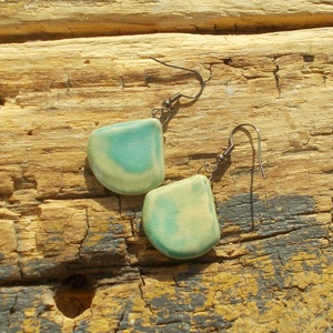 Antikolt türkiz fülbevaló - ékszer - fülbevaló - lógó fülbevaló - Meska.hu