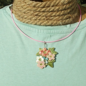 Virág nyaklánc  - ékszer - nyaklánc - medálos nyaklánc - Meska.hu