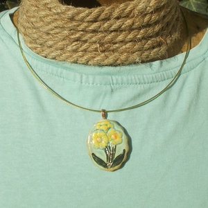 Virágos nyaklánc  - ékszer - nyaklánc - medálos nyaklánc - Meska.hu