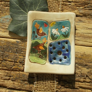 Vidám  szappantartó - otthon & életmód - fürdőszoba - szappantartó - Meska.hu