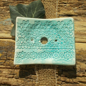 Csipkés  szappantartó, Otthon & Életmód, Fürdőszoba, Szappantartó, Kerámia, MESKA