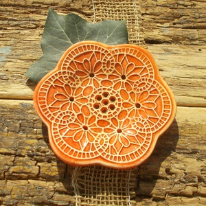 Csipkés szappantartó, Otthon & Életmód, Fürdőszoba, Szappantartó, Kerámia, MESKA