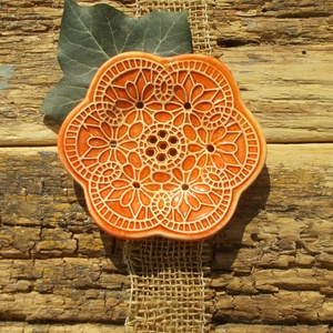 Csipkés szappantartó - otthon & életmód - fürdőszoba - szappantartó - Meska.hu