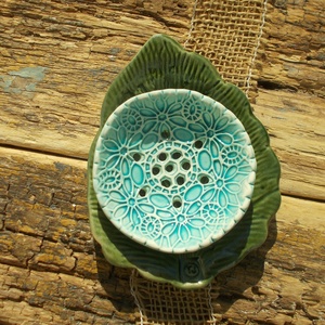 Kétrészes szappantartó - otthon & életmód - fürdőszoba - szappantartó - Meska.hu