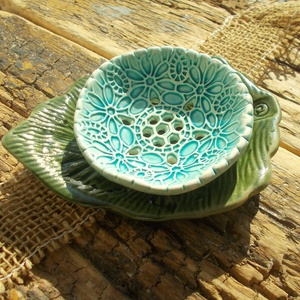 Kétrészes szappantartó, Otthon & Életmód, Fürdőszoba, Szappantartó, Kerámia, MESKA