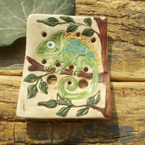 Kaméleon - otthon & életmód - fürdőszoba - szappantartó - Meska.hu