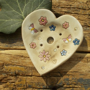 Virágos   szappantartó, Otthon & Életmód, Fürdőszoba, Szappantartó, Kerámia, MESKA