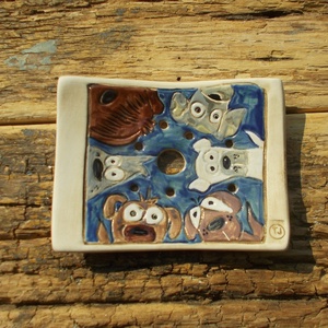 Kutyusok - otthon & életmód - fürdőszoba - szappantartó - Meska.hu