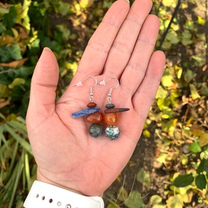 Ágas-bogas - ásványfülbevaló - ékszer - fülbevaló - lógó fülbevaló - Meska.hu