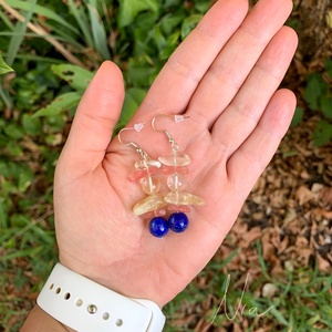 Vihar után - ásványfülbevaló - ékszer - fülbevaló - lógó fülbevaló - Meska.hu