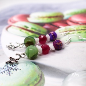 Cukorpálca - ásványfülbevaló cukorpálca medálokkal - Meska.hu