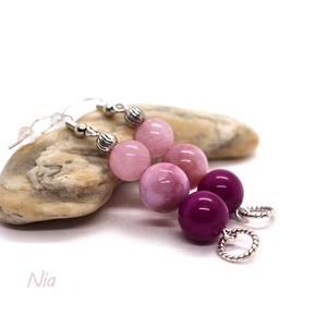 Tavaszi szerelem - ásványfülbevaló  - Meska.hu