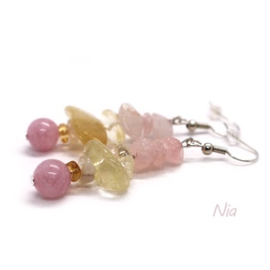 Napsütötte virágoskert - LEFOGLALVA ásványfülbevaló - ékszer - fülbevaló - lógó fülbevaló - Meska.hu