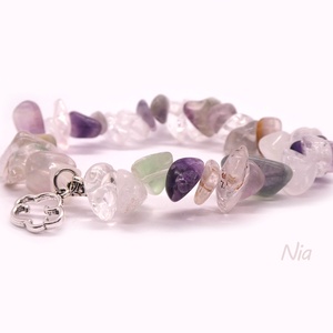 Szivárvány születik - ásványkarkötő felhő medállal - ékszer - karkötő - karkötő medállal - Meska.hu