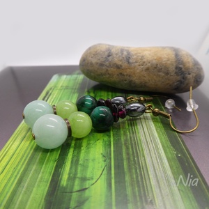 Smaragdváros - ásványfülbevaló - ékszer - fülbevaló - lógó fülbevaló - Meska.hu