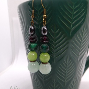 Smaragdváros - ásványfülbevaló - ékszer - fülbevaló - lógó fülbevaló - Meska.hu