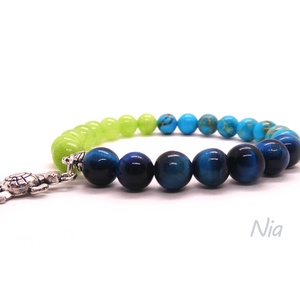 Ékszerteknős - ásványkarkötő teknős medállal - ékszer - karkötő - karkötő medállal - Meska.hu