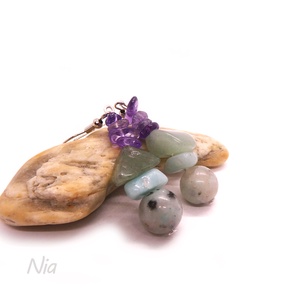 Sarki fény - ásványfülbevaló , Ékszer, Fülbevaló, Lógó fülbevaló, Ékszerkészítés, MESKA