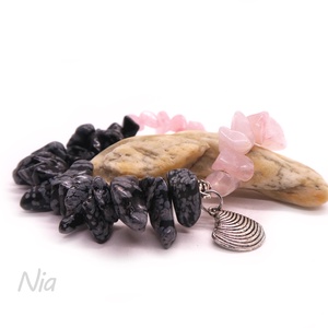 Vénusz - ásványkarkötő kagyló medállal - Meska.hu