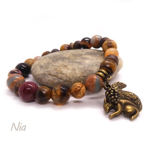 Ágról-ágra - LEFOGLALVA! ásványkarkötő mókus és toboz medállal - Meska.hu