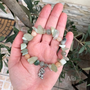 Őrzöm a békéd - ásványkarkötő kínai sárkány medállal - ékszer - karkötő - karkötő medállal - Meska.hu