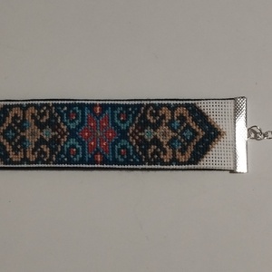 Népi motívummal hímzett karkötő  - ékszer - karkötő - széles karkötő - Meska.hu