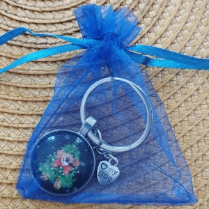 Karácsonyi kulcstartó kutyával - táska & tok - kulcstartó & táskadísz - kulcstartó - Meska.hu