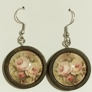 Vintage rózsa motívumú merev nyaklánc fülbevalóval  - ékszer - nyaklánc - medál - Meska.hu